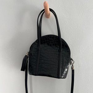 Stuart Weitzman Vtg Black Leather Purse